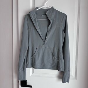 Zyia Active Gray Pocket 1/2 Zip Pullover | Women’s Athletic Sweatshirt | Size Sm